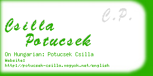 csilla potucsek business card